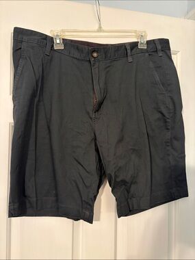 George Men's Black Flat-Front Shorts